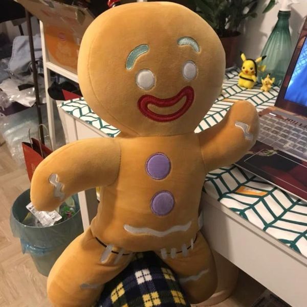 

pillow cute gingerbread man plush toy 30/50/60cm dakimakura christmas decorative pillows back cushion year's gift for kids