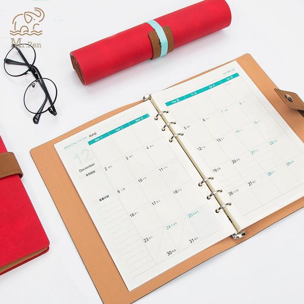 

notepads creative loose-leaf journal notebook vintage leather writing for men women thickening business a5 custom logo, Purple;pink