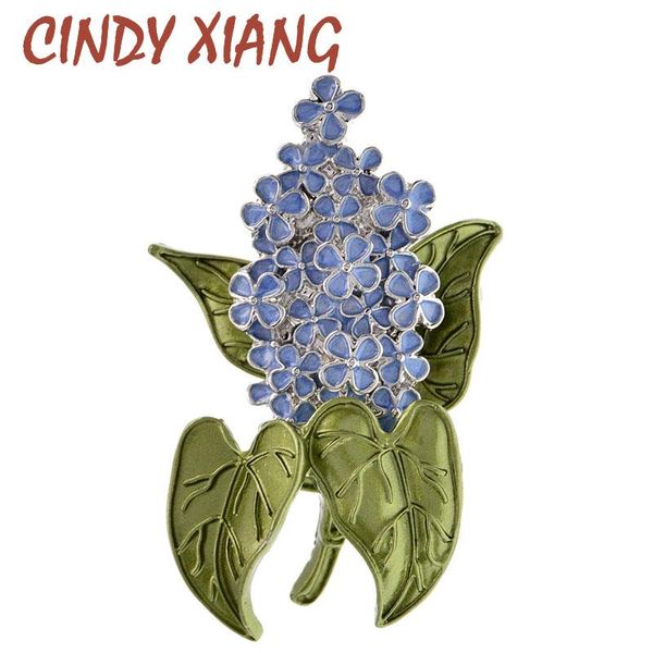 

pins, brooches cindy xiang fashion enamel lilac flower beauty spring summer 3 colors available plant clove party brooch pin, Gray