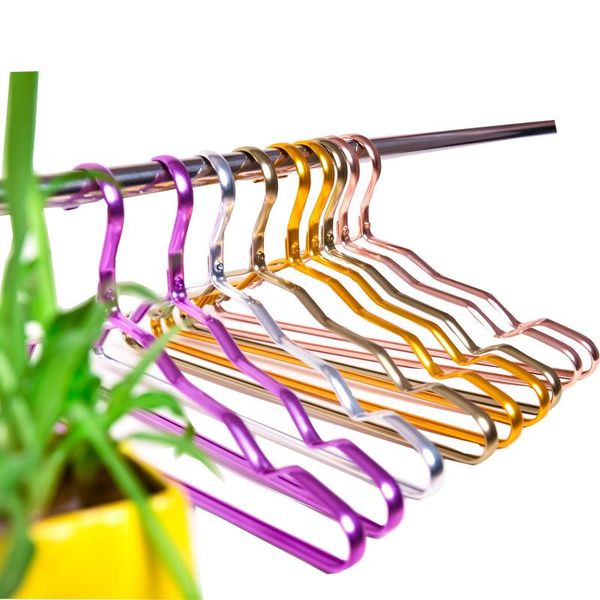 

42cm metal clothes shirts hanger with notches strong coats for men women hangers & racks
