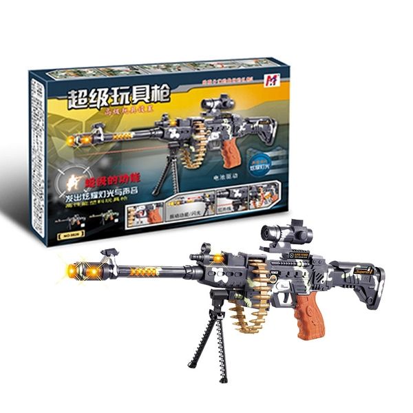 

new boy simulation children's sound light music electric toy gun straight