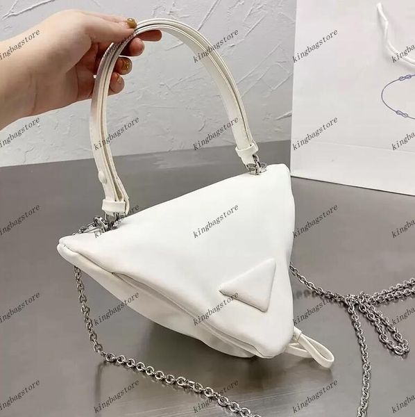 

triangle mini shape stereo bag luxurys designers soft leather shoulder bags milano brand triangular body crossbody woman handbags shoulder
