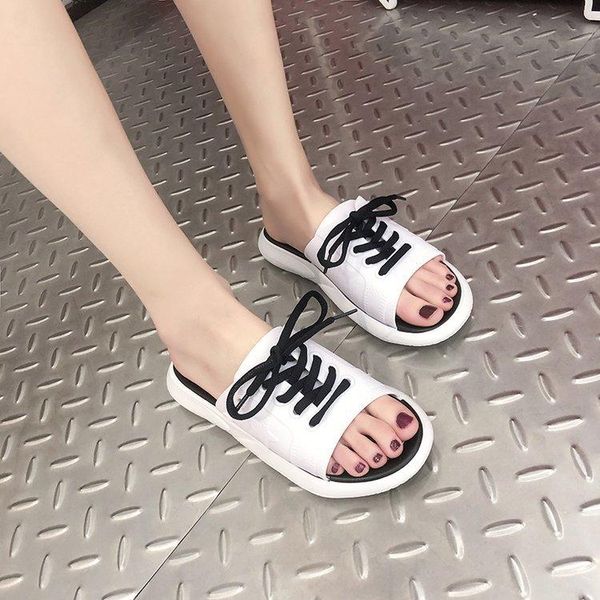 

slippers slipper female summer wear korean version of sports leisure couple shoes, Black
