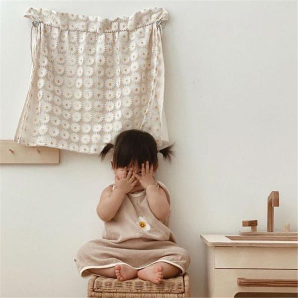 

curtain & drapes nordic style marguerite embroidery small shooting prop car home decor