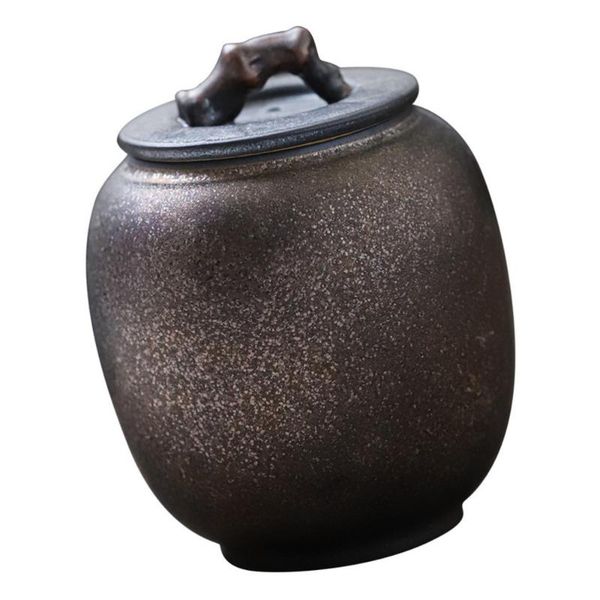 

planters & pots 1pc retro ceramic jar home storage canister seal food preservation can (coffee)