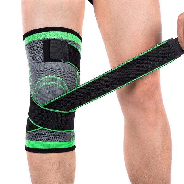 

knee support professional protective sports pad breathable bandage brace pressurized fitness running cycling elbow & pads, Black;gray