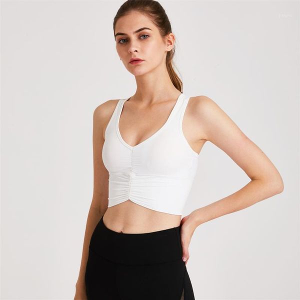 

yoga outfit 2021 sports bra cropfor fitness gym women female underwear sportswear equipment push up brassiere large size pad