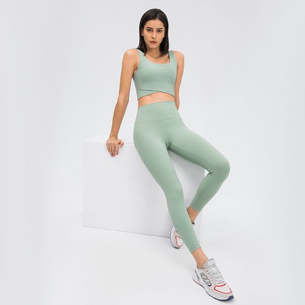

tracksuits luxury women's wear lu nude yoga pants in spring and summer of 2021, Gray
