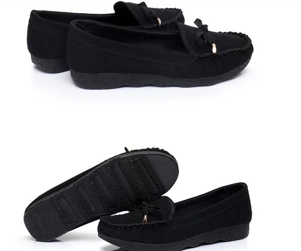 

2021 spring and autumn shoes with new style fashion flat bottom round head women's shoes @369, Black
