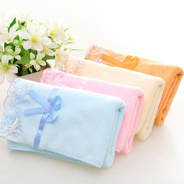 

towel microfiber fabric lace towel.bath or face towel. 35x75cm