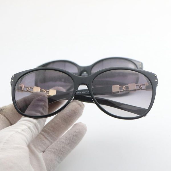 

sunglasses oval black frame metal temples fashion women glasses 5277, White;black