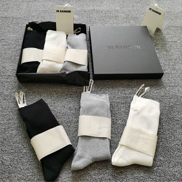 

men's and women socks italian cotton solid color black and white greynmid-tube stockings