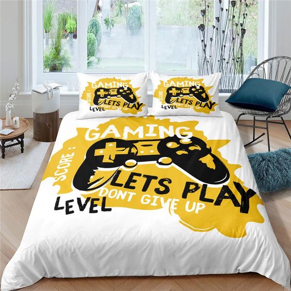 

bedding sets set luxury 3d game console print kids gamepad duvet cover pillowcase home textile single  and king size bedclothes