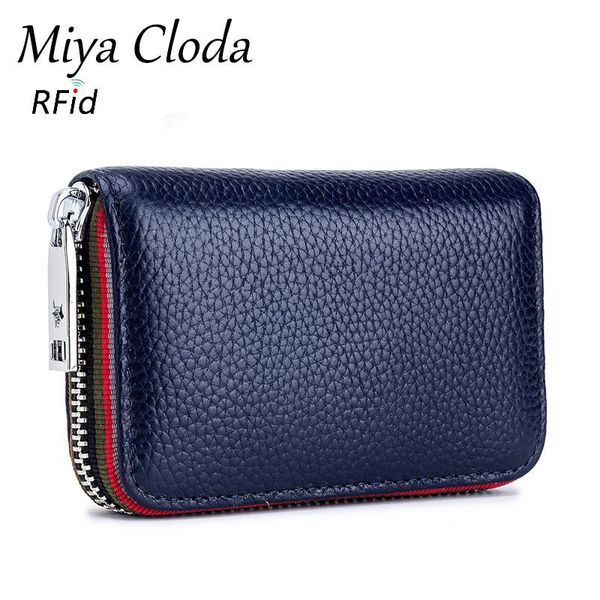 

card holders 2021 package organ rfid foreign trade ladies first layer cowhide men sleeve zipper wallet, Brown;gray