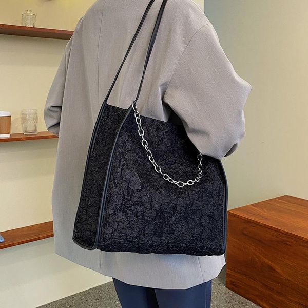 

evening bags fashion women's big capacity tote bag for 2021 solid floral patterns chains female's shoulder simple stylish casual