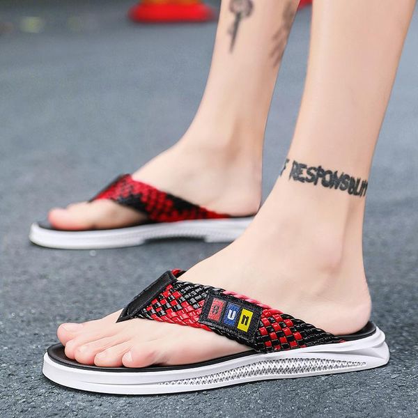 

slippers sandali uomo sandalias para hombre sandale homme de casa men sandals ete sandalia rasteira summer shoes beach cuero, Black