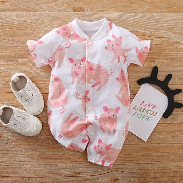 

prowow summer cartoon baby girls romper cute clothes for born pajamas boy jumpsuits infant bobysuits cotton, Blue