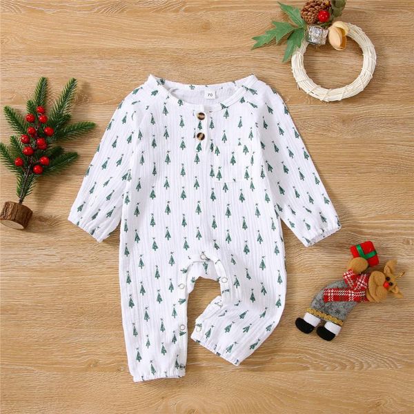 

jumpsuits 0-18 months baby boy girl casual long sleeve jumpsuit christmas green plaid cute printing round neck romper spring autumn, Blue