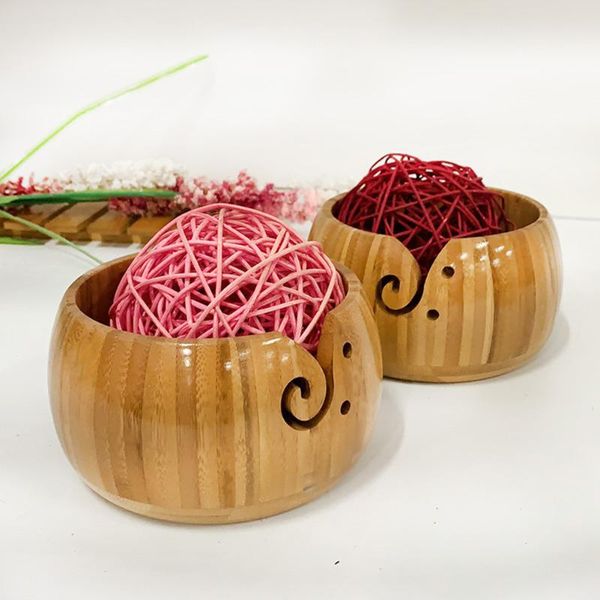 

other arts and crafts round wooden yarn storage bowl organizer knitted crocheted holder bowls handmade knitting sewing supplies