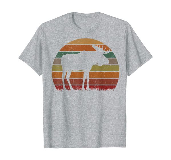 

funny moose in sunset camping lovers gift happy camp t-shirt, White;black