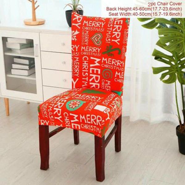 

christmas universal stretch chair cover family party decorations seat protection ac889 covers
