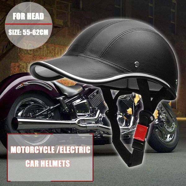 

motorcycle helmets universal adjustable half helmet baseball cap stylehalf face electric bike scooter anti-uv safety hard hat