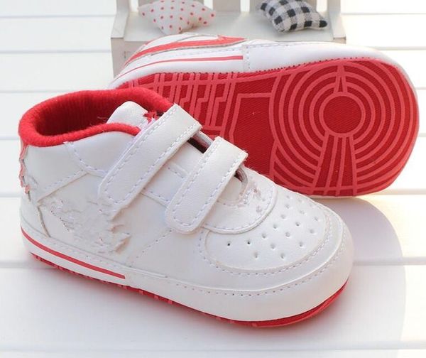 

Newborn Baby Shoes Kids Girl Boy Soft Sole Crib Shoelace First Walkers Toddler Sneaker Prewalker, All white