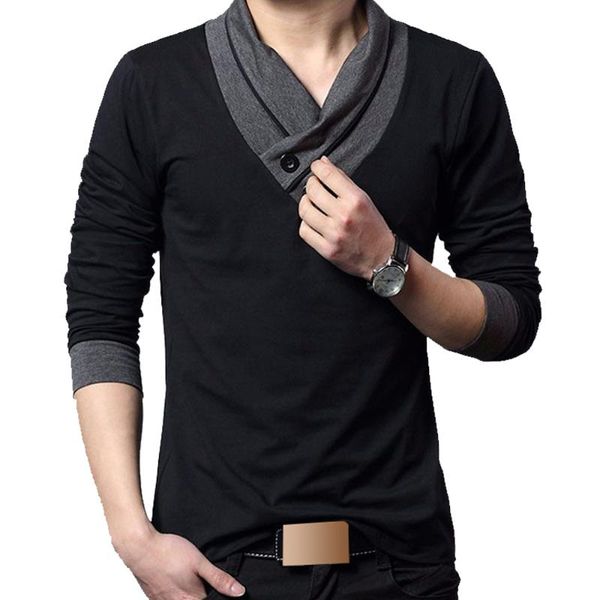 

men's t-shirts fashion t-shirt men t shirts long sleeve tshirt homme plus size m- xxxl 6xl male, White;black