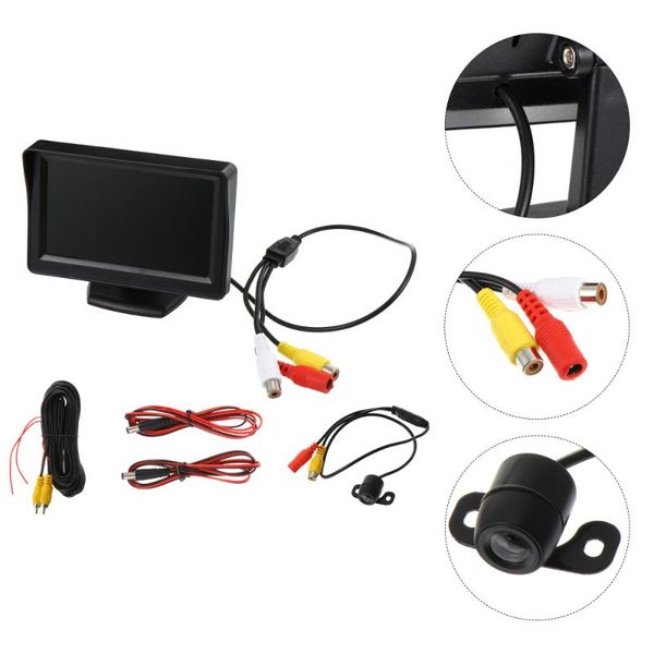 

set car camera and 4.3 inch monitor rear view display vehicle tools video