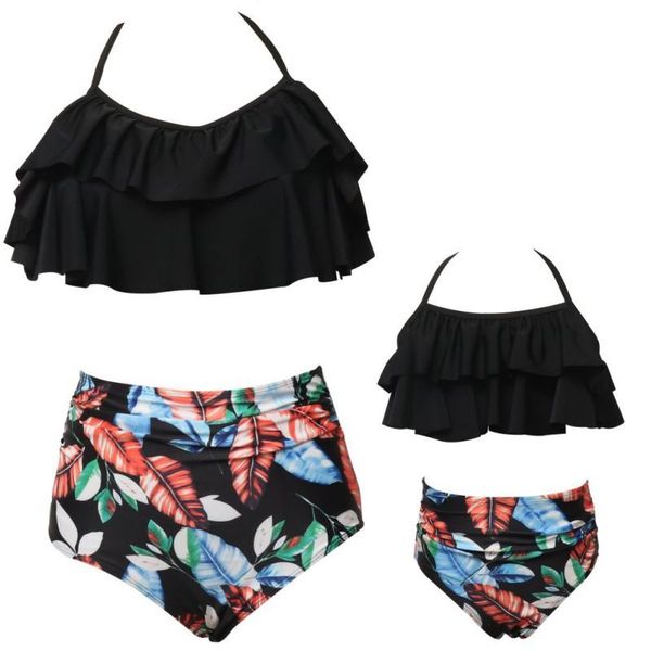 

one-piece suits summmer forzero family swimsuits matching set mom girls two piece outdoor beach bathing suit