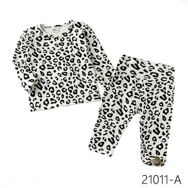 

clothing sets baby leopard autumn girs clothes infant cotton girls +pants 2pcs underwear outfits kids, White