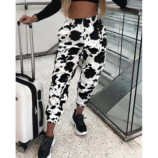 

pants women camo cargo high waist hip hop trouser femem military army combat camouflage jogging long sweatpants women's & capris, Black;white