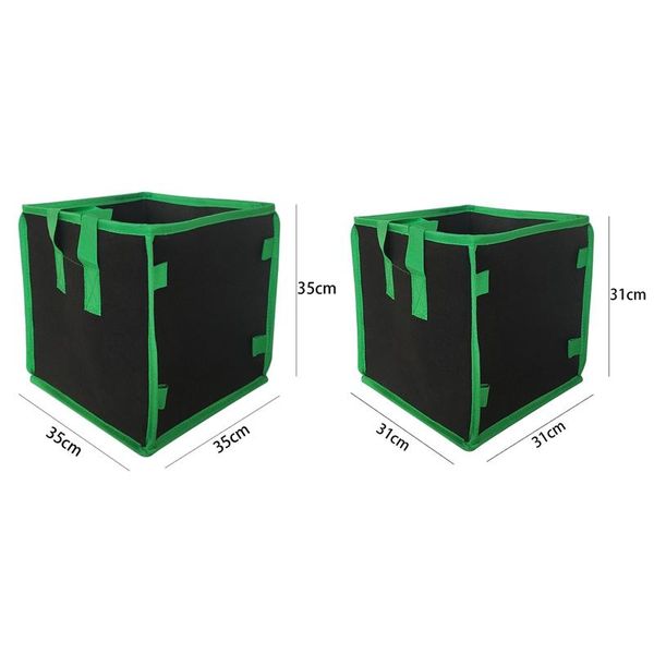 

pack square grow bags with heavy duty handle planting pots for indoor and outdoor garden planters &