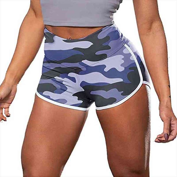 

Floral Print Dyning Camouflage Hip Shorts Bottoms Fitness Gym Short Trousers Women Shorts Summer High Waist, White;black