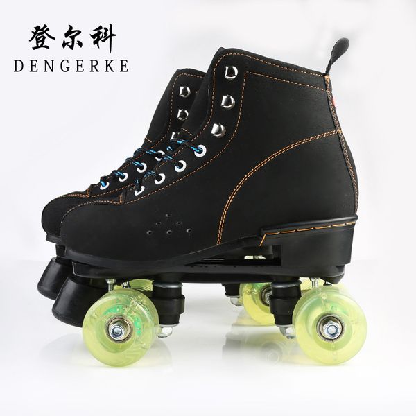 

pu foam wheel four-wheel skating rink roller skates double row skates flash double row the skating shoes roller skates