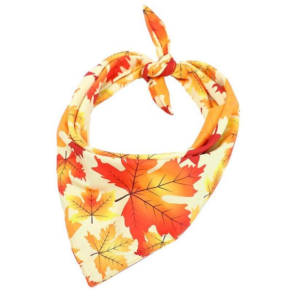 

dog apparel 1pc thanksgiving pet bib printed saliva towel triangular scarf