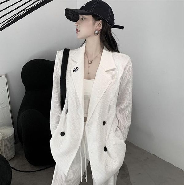 

women's tracksuits 2021 office lady white 3xl plus size 2 piece set spring fashion and pants loose year-old female costume, Gray