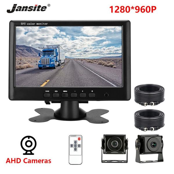 

car video jansite 7 inch rear view camera monitor for truck ahd full color hd large screen 960p security system vehicle reverse