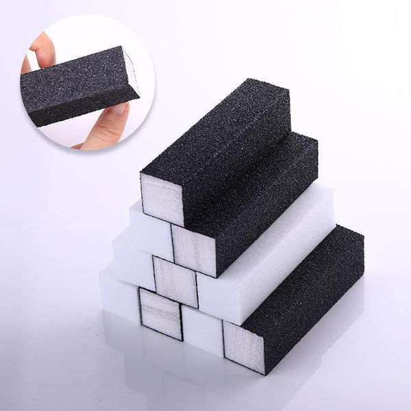 

dotting tools 10pcs black white sponge nail buffers files block sanding grindig polishing shaping manicuring surface art, Silver
