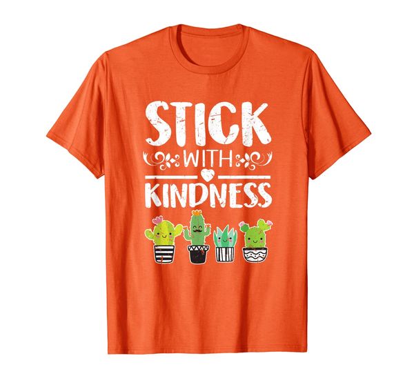 

stick with kindness cactus teacher costume gift unity day t-shirt, White;black
