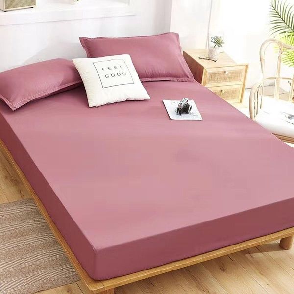 

sheets & sets bonenjoy 1pc bed on elastic single linen solid color cover queen drap housse 150x200 fitted sheet (no case)