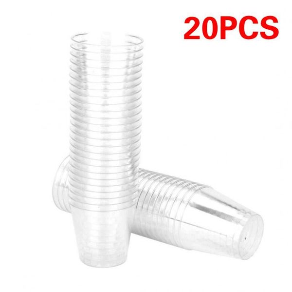 

20pcs 30ml plastic s glass disposable shooter cups clear glasses tumblers jelly portable dinnerware