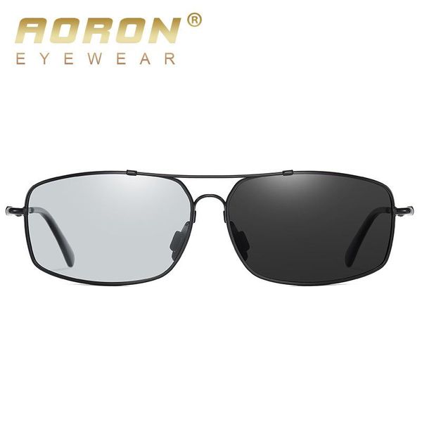 

sunglasses fashion memory metal pochromic polarized driving goggles for men women day night vision lentes de sol hombre, White;black