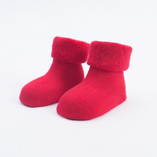 

socks winter born baby red thick for girls boys, Pink;yellow