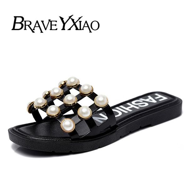 

summer slippers women brand shoes thick sole non-slip ladies yx2796, Black