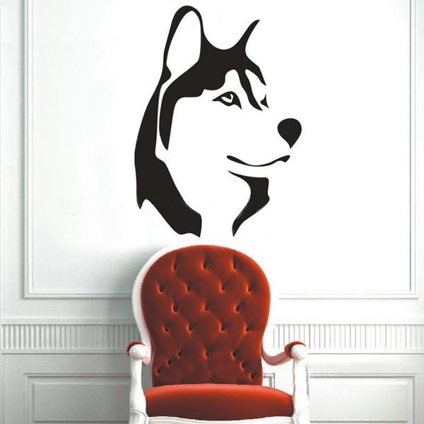 Adesivos de Parede Wolf Husky Dog Natureza Tribal Animal Decalques Livre Droping Atacado Casa Decoração