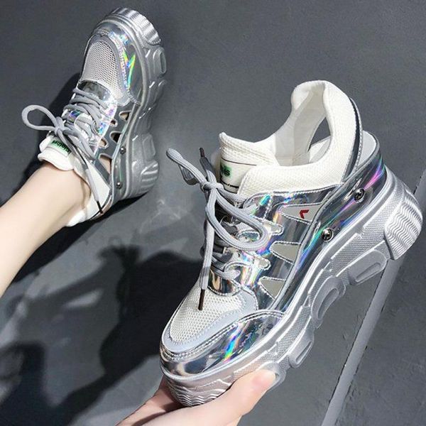 

dress shoes women platform sandals chunky designers brand fashion woman 8cm high heels wedges sandal beach silver lace up casual, Black