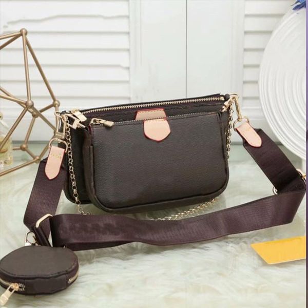 

waist bags fashionable 3-piece women's messenger bag with pu leather cross slung small purse tote