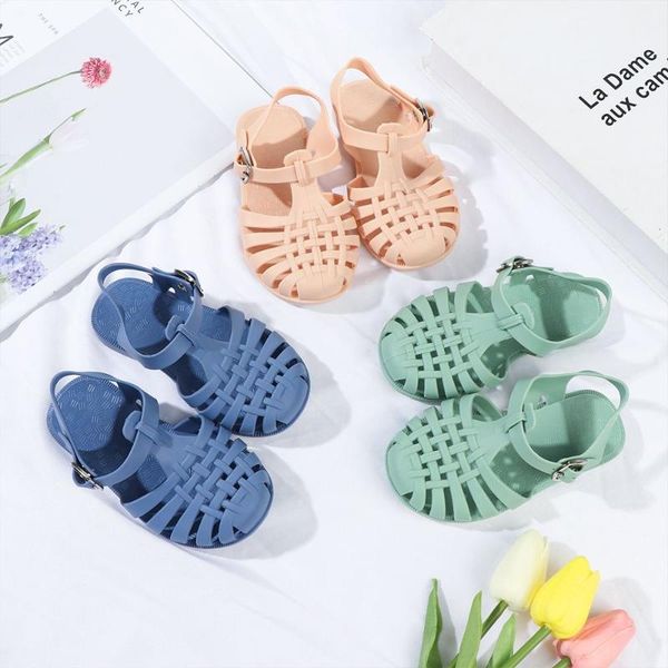 

sandals 1 pcs summer boys casual roman slippers baby girls toddler soft non-slip princess shoes kids candy jelly beach, Black;red