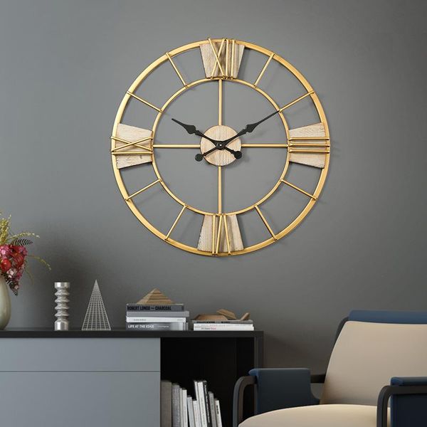 

wall clocks simple nordic iron clock creative personality living room and study office home hanging decoration